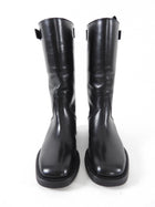 Ann Demeulemeester Black Leather Moto Boots - 36