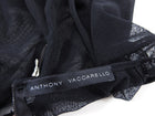 Anthony Vacarello Black Mesh Sheer Long Sleeve Top - L