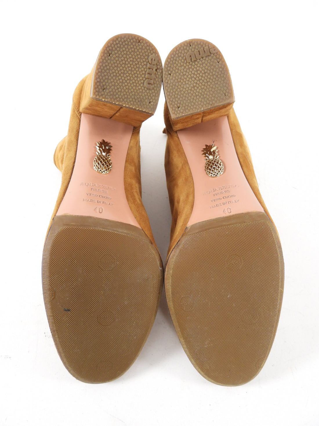 Aquazurra Tan Suede 95mm Ankle Boot - 40