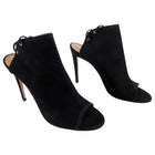 Aquazzura Black Suede Heels with Lace up Detail - USA 8