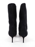 Aquazurra Black Suede Kitten Heel Ankle Boots - 39 / 8.5