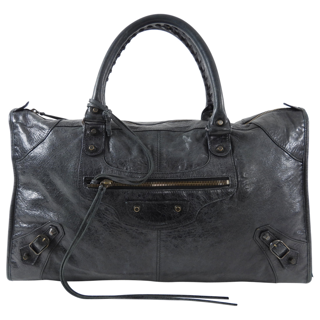 Balenciaga Black Leather City Work Bag