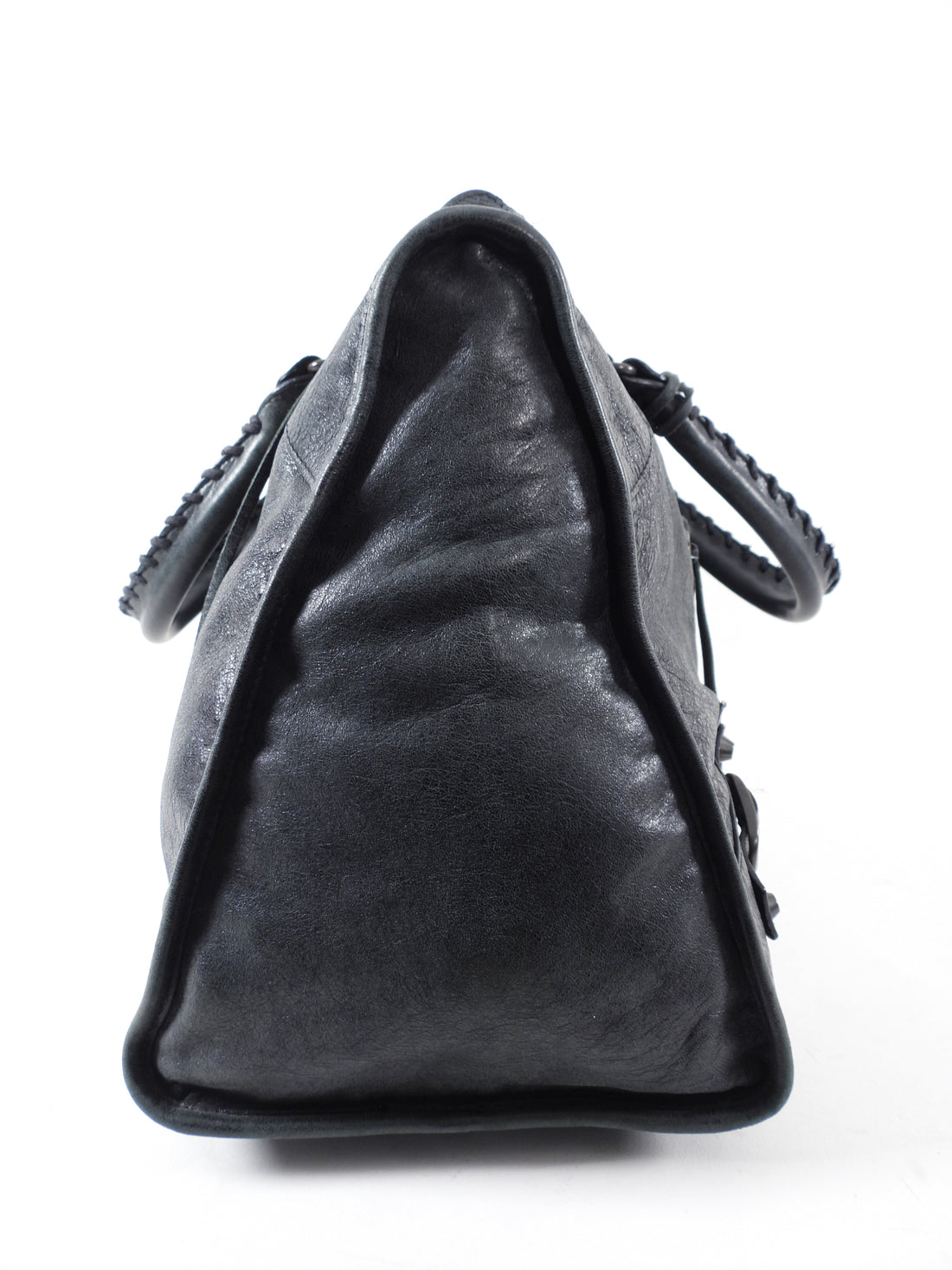 Balenciaga Black Leather City Work Bag