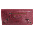 Balenciaga Classic City Dark Raspberry Leather Wallet