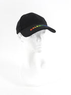 Balenciaga Rainbow Logo Black Baseball Cap Hat