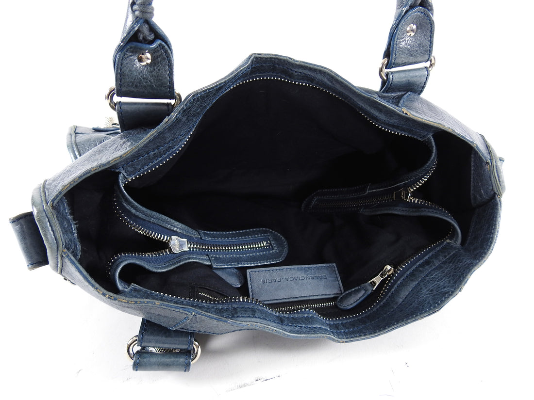 Balenciaga City Dark Blue Giant Hardware ○ Labellov ○ Buy and Sell  Authentic Luxury