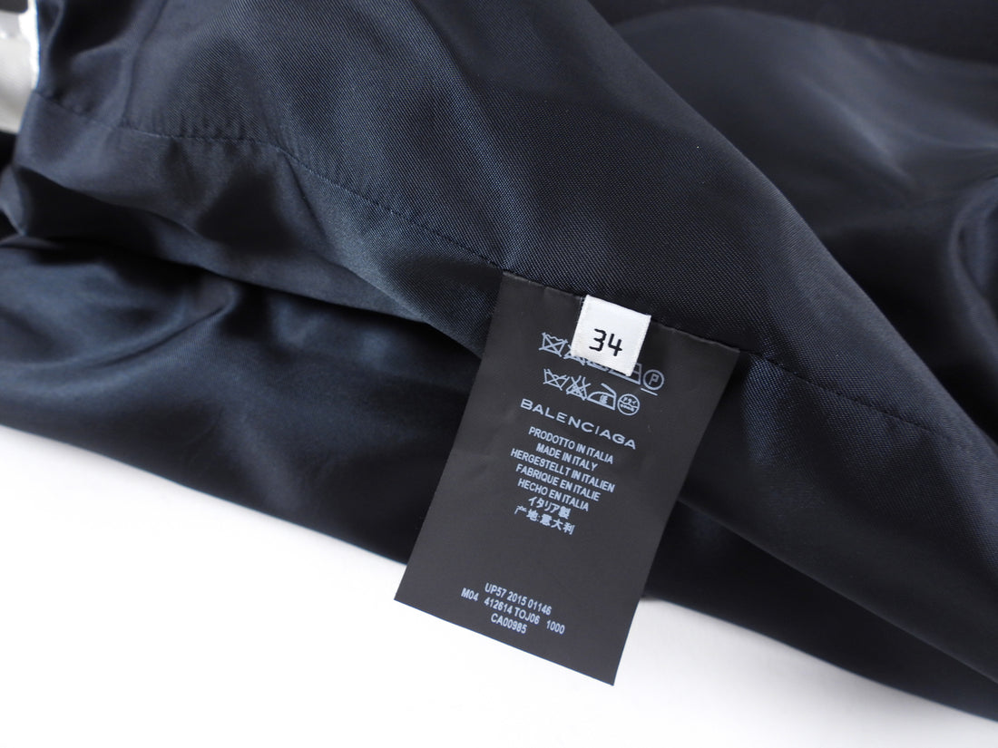 Balenciaga By Alexander Wang Pre-Fall 2015 Black Coat - S