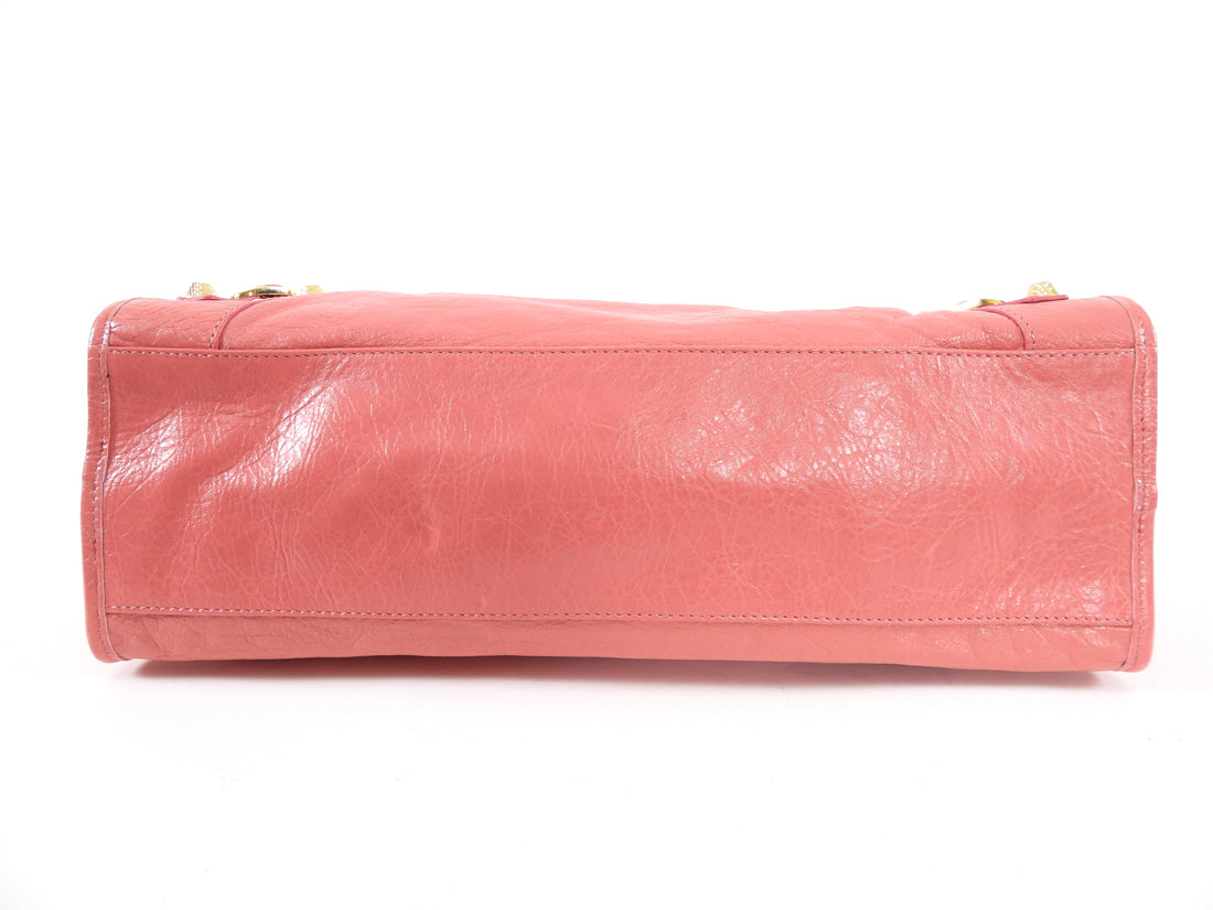 Balenciaga Classic City Medium Lambskin Salmon Pink Bag GHW