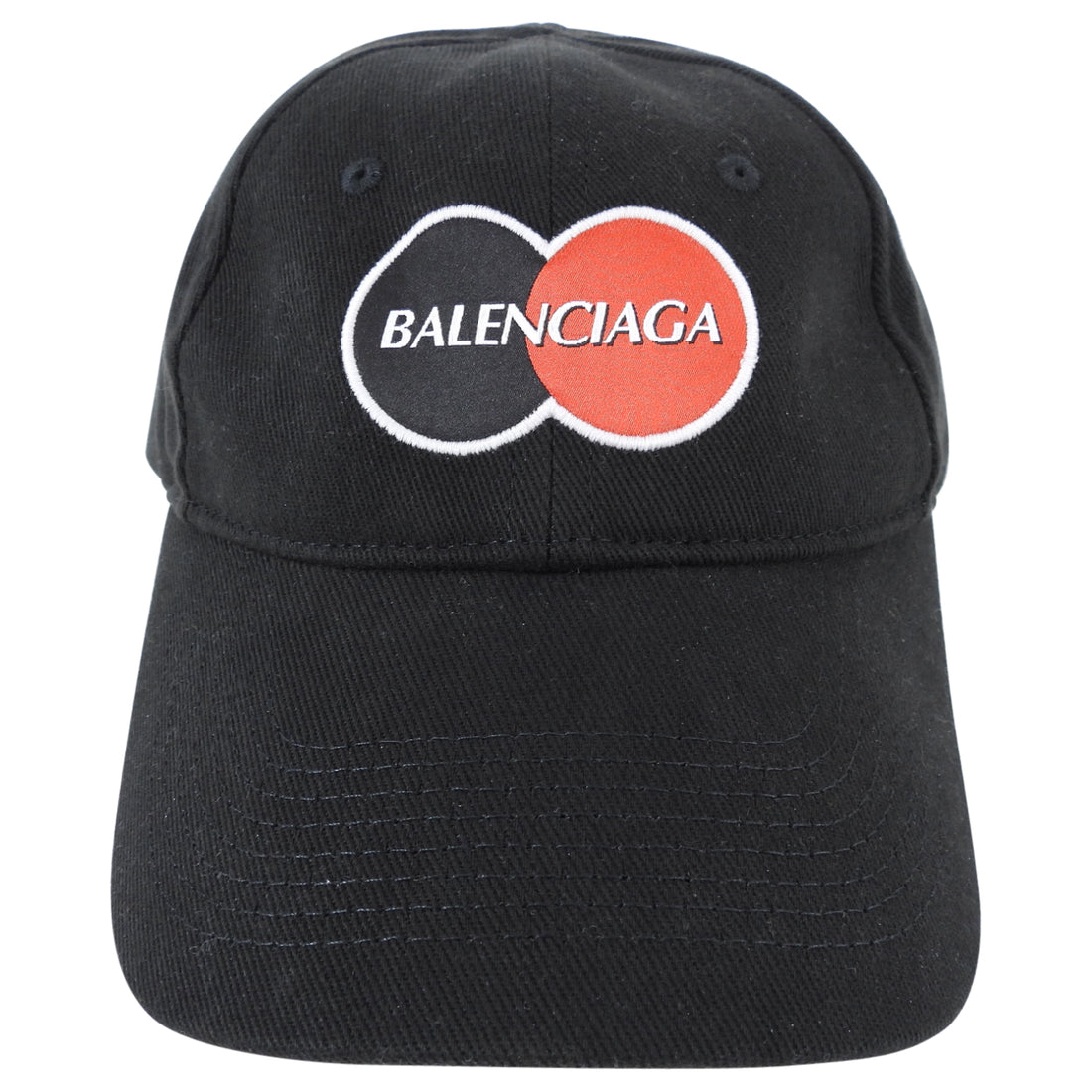 Balenciaga Black Mastercard Logo Cap Hat