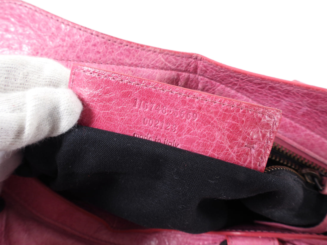 Balenciaga city mini Pink Leather ref.333141 - Joli Closet
