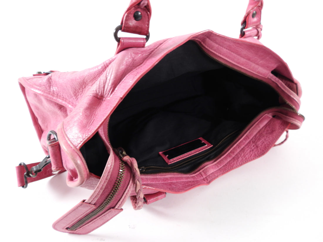 Balenciaga Pink Leather City Bag
