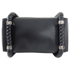 Balenciaga Black Leather Logo Cabas Cord Rope Bag