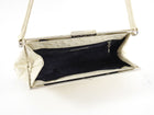 Balenciaga Vintage Ivory Ostrich Small Frame Bag