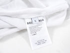 Balenciaga White Stretch Jersey Mock Neck Logo Top - S