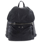 Balenciaga Black City Moto Traveller Backpack Bag