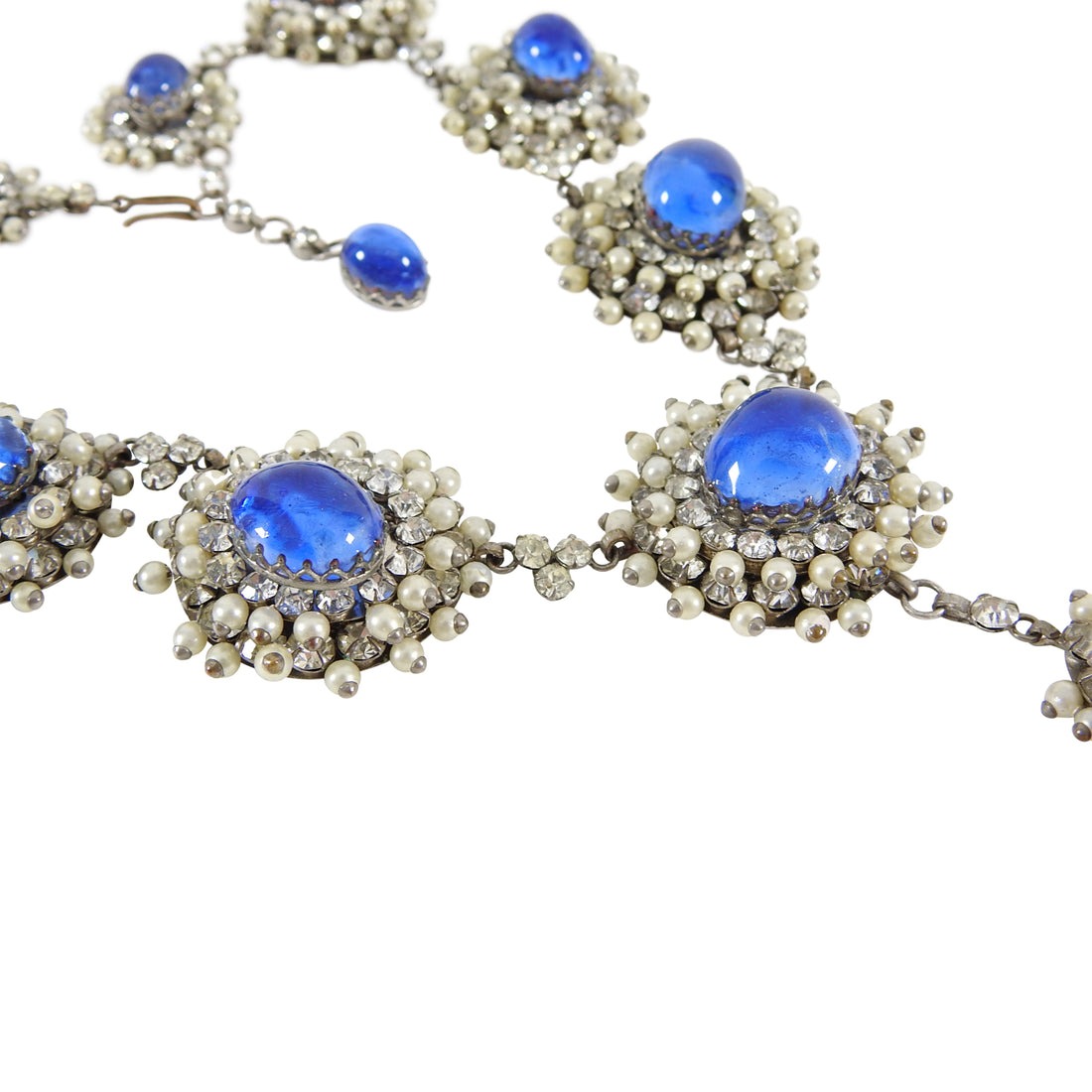 Balenciaga Goosens Rare Vintage 1950's Poured Glass Faux Pearl Necklace