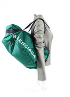 Balenciaga Green Nylon Large Wheel Bag