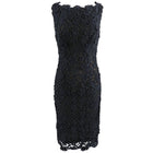 Pierre Balmain Haute Couture by Oscar de La Renta Black Lace Dress 1990's