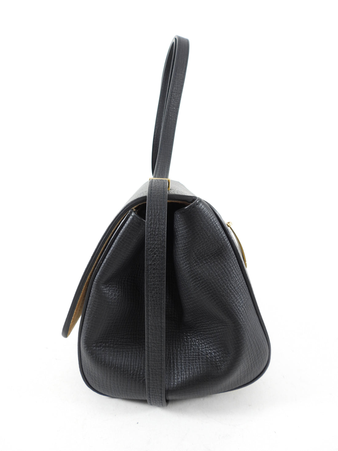 Bottega Veneta Black Grained Leather The Angle Bag