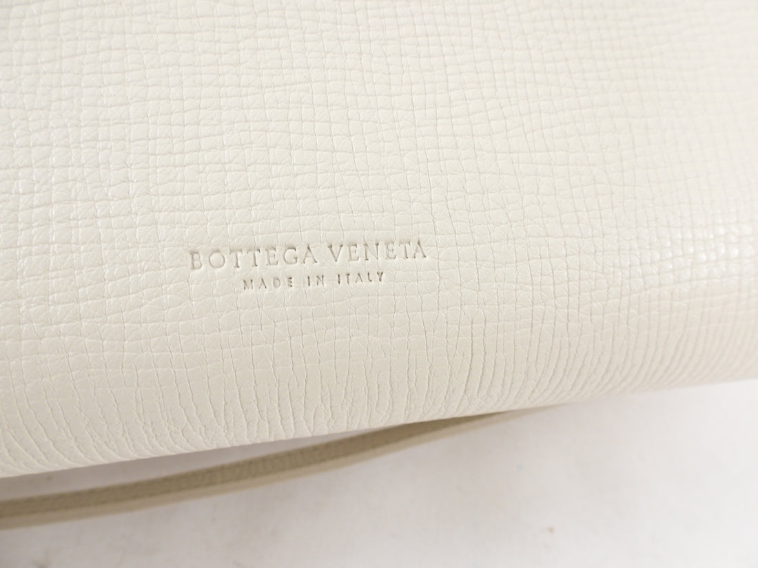 Bottega Veneta Ivory Grained Leather The Angle Bag