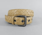 Bottega Veneta Beige Intrecciato Leather Woven Belt