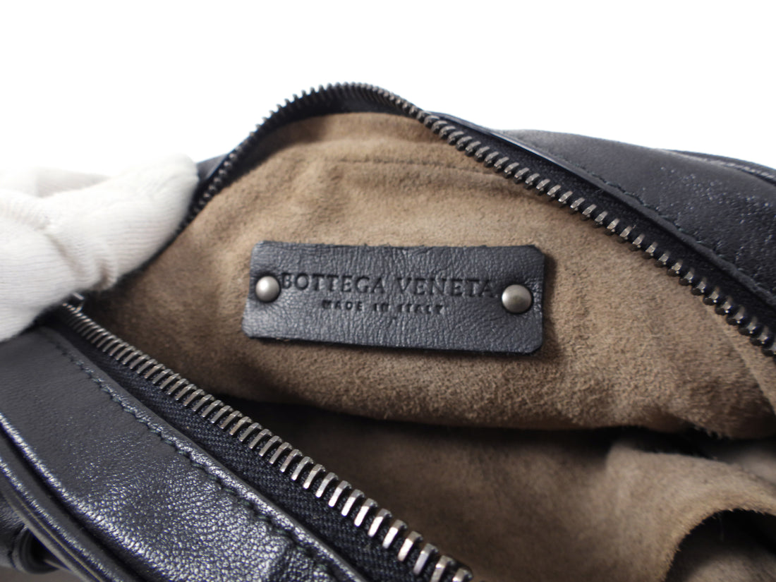 Bottega Veneta Intrecciato Leather Black Belt Bag