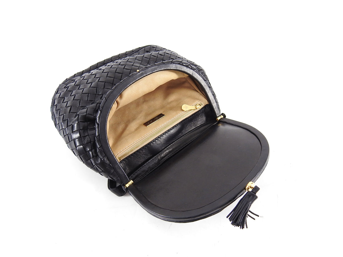 Bottega Veneta Vintage Large Intrecciato Leather Black Creel Bag – I MISS  YOU VINTAGE