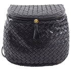 Bottega Veneta Vintage Medium Intrecciato Leather Black Creel Bag