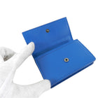 Bottega Veneta Blue Intrecciato Nappa Leather Snap Wallet / Card Case