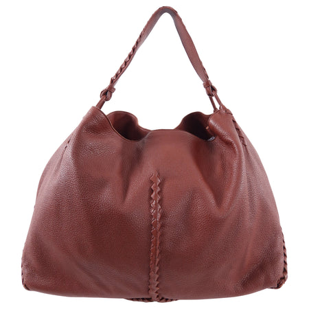 Bottega Veneta Burgundy Whipstitched Large Tote Bag