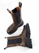 Bottega Veneta Brown Quilted Leather Boots - 6.5