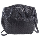 Bottega Veneta Vintage Black Intrecciato Leather Angular Crossbody Bag