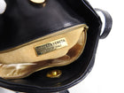 Bottega Veneta Vintage Black Intrecciato Leather Angular Crossbody Bag