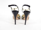 Bottega Veneta Beige and Black Patent Lace High Heels - 38 / 7.5