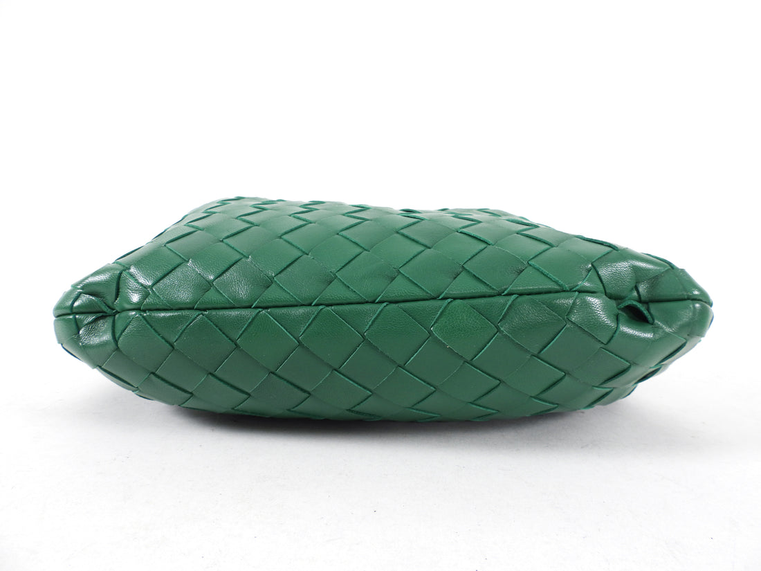 Bottega Veneta Mini Green Jodie Intrecciato Leather Hobo Bag