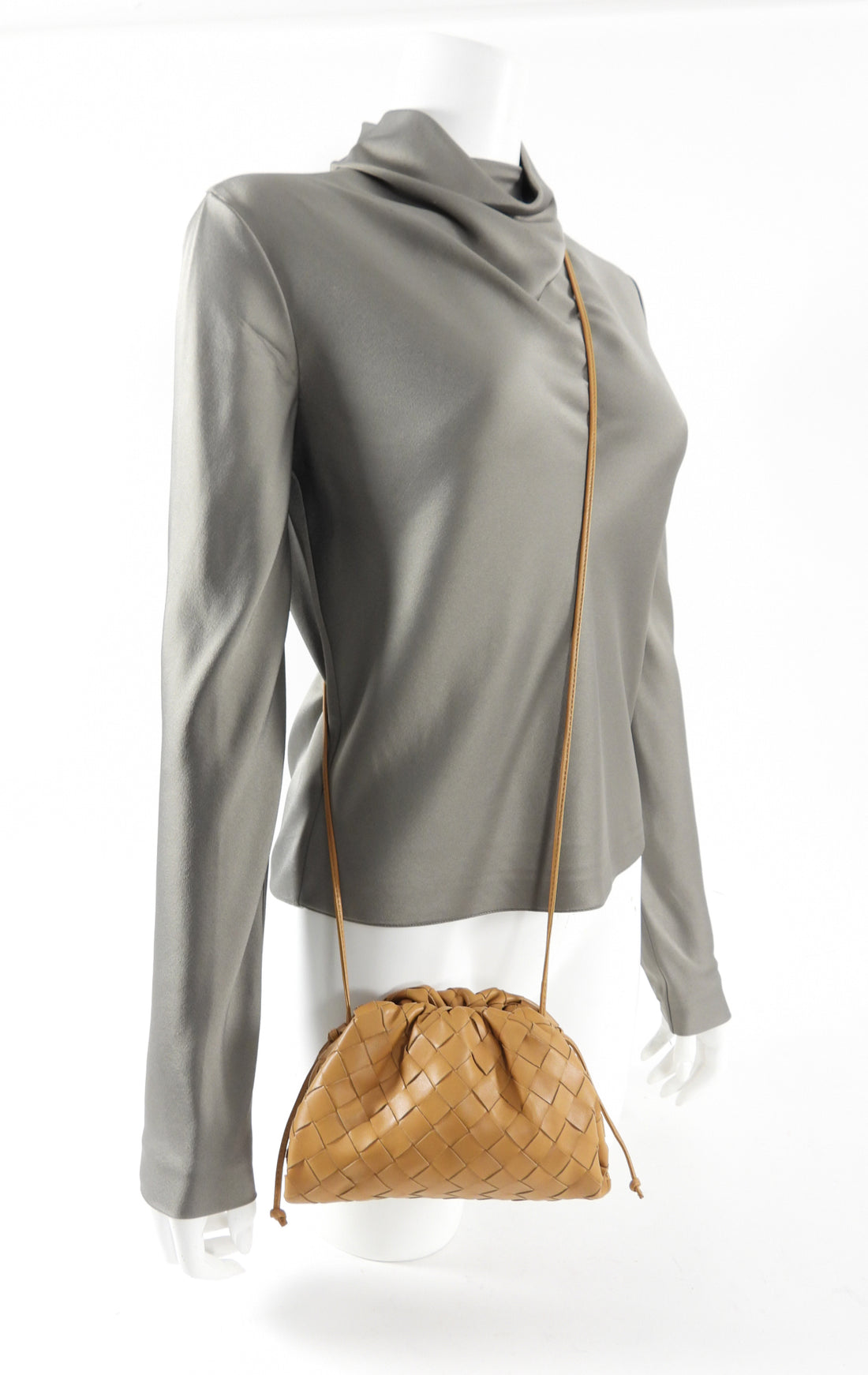 Bottega mini pouch caramel Clearance