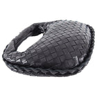 Bottega Veneta Vintage Black Intrecciato Leather Mini Hobo Bag