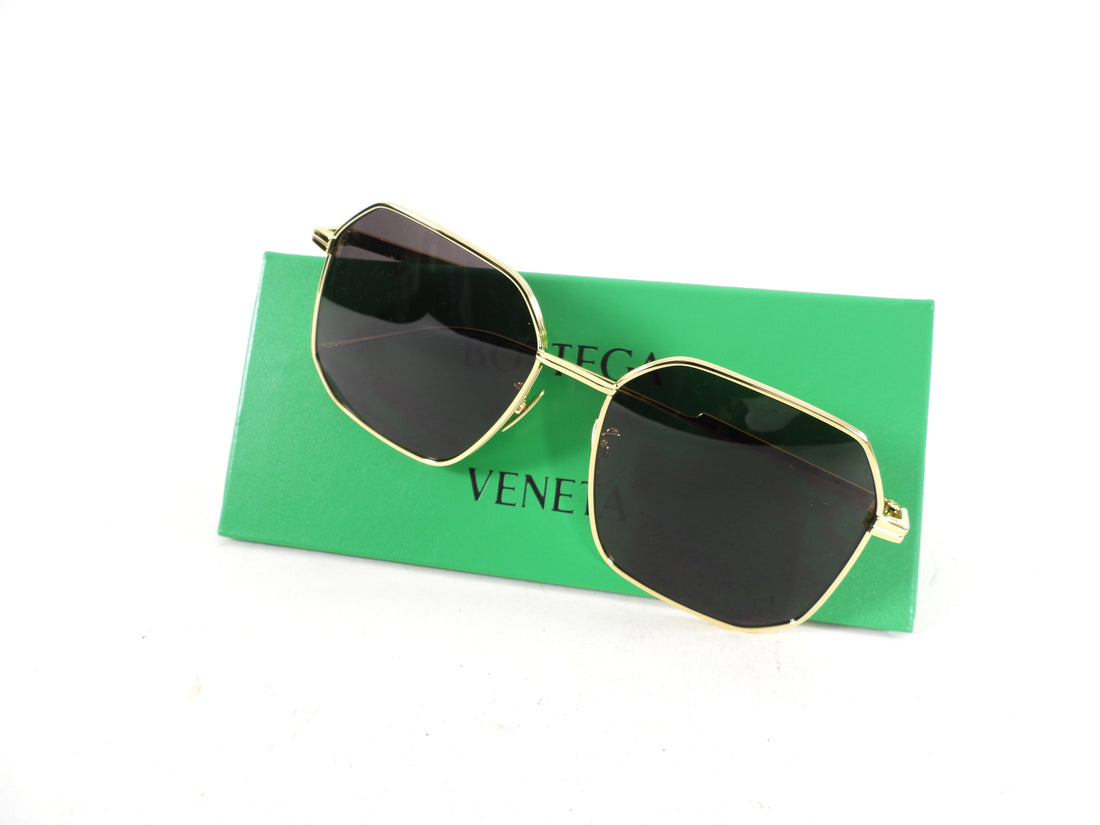 Bottega Veneta BV1108SA Gold Square Sunglasses