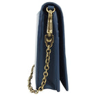 Bottega Veneta Teal Intrecciato Leather Small Wallet on Chain Crossbody Bag