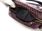 Brian Atwood Burgundy Python Exotic Mini Crossbody Bag