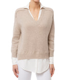 Brochu Walker Cashmere Blend Layered Sweater - S