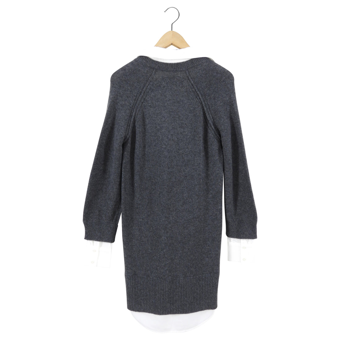 Brochu Walker Grey Knit Layered Looker Vee Dress - XS – I MISS YOU VINTAGE