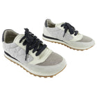 Brunello Cucinelli Light Grey and Ivory Beaded Multi Sneakers - 37
