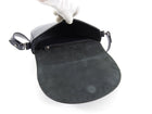 Brunello Cucinelli Dark Charcoal Grey Half Moon Crossbody Bag