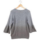 Brunello Cucinelli Grey Cashmere Sequin Ombre V-neck Sweater - L (8/10)
