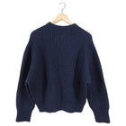 Brunello Cucinelli Navy Metallic Fleck Cashmere Pullover Sweater - S