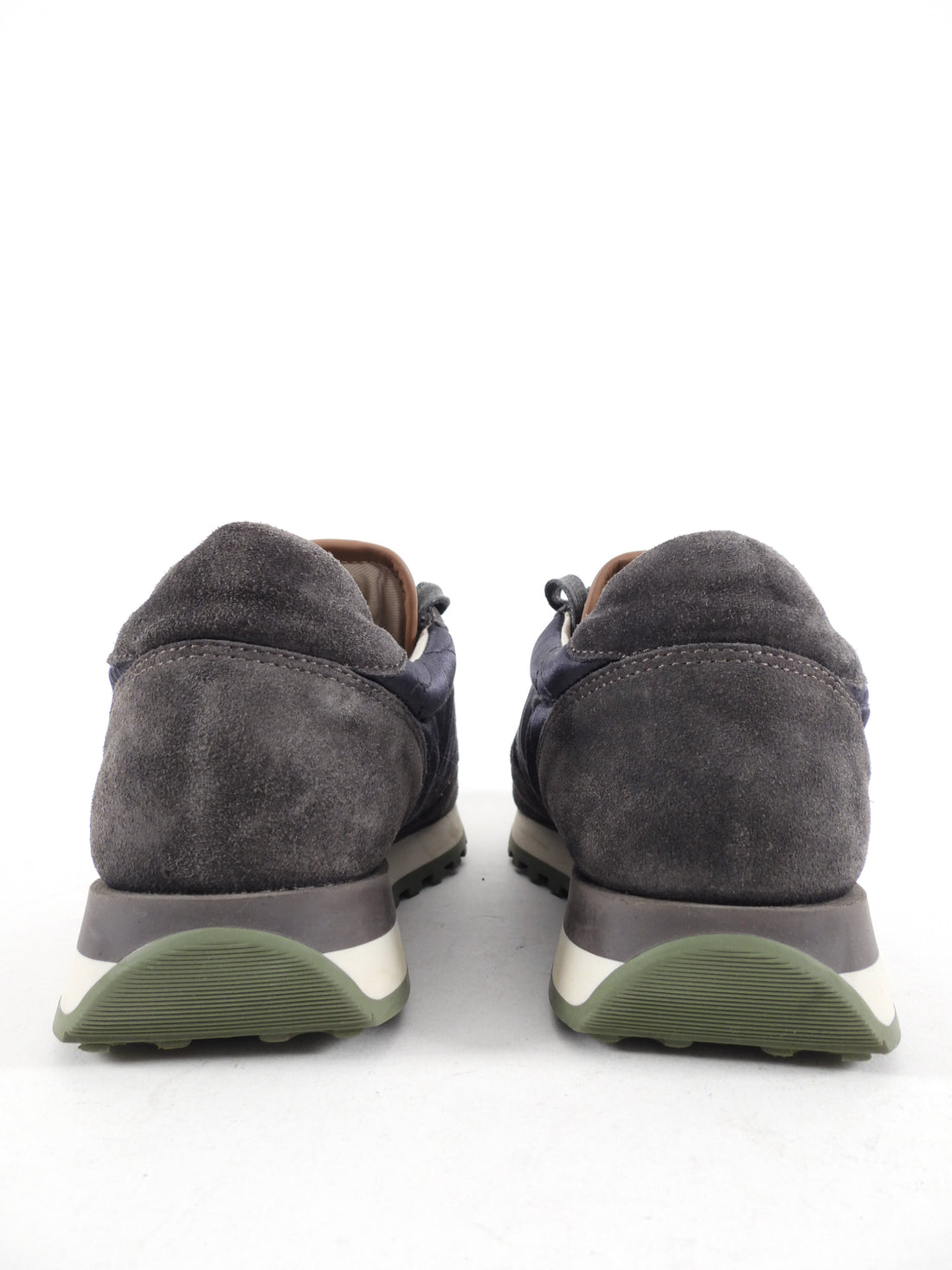 Brunello Cucinelli Grey and Brown Monili Sneakers - 38 (7.5)