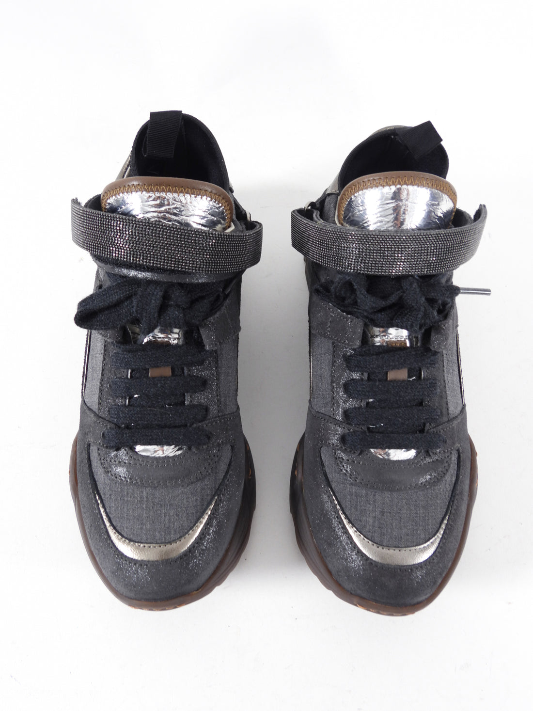 Brunello Cucinelli Grey Chunky Monili Sneaker - 36.5