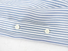 Brunello Cucinelli Blue and White Pin Stripe Silk Shirt - S