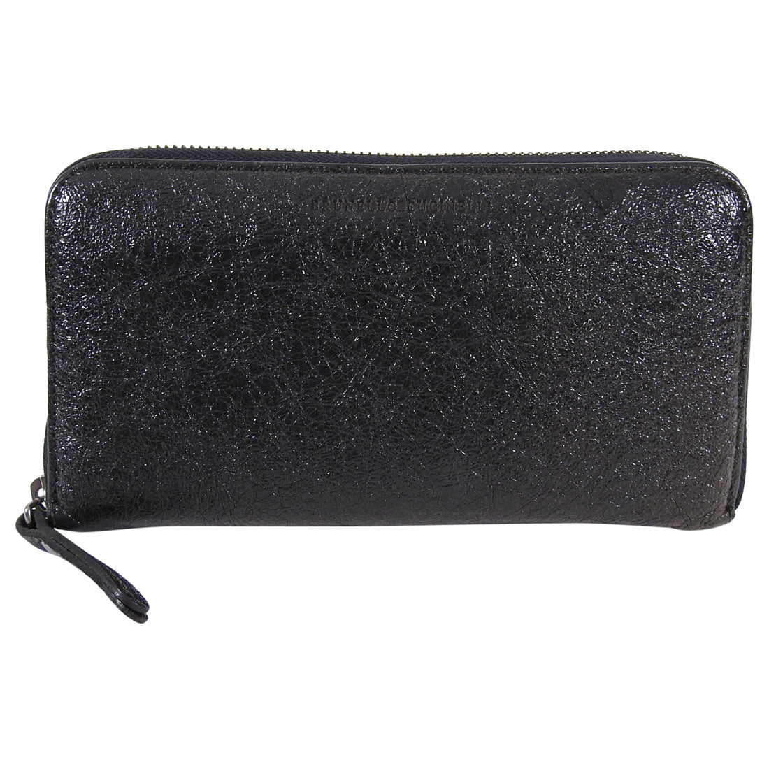 Brunello Cucinelli Black Leather Continental Zippy Wallet